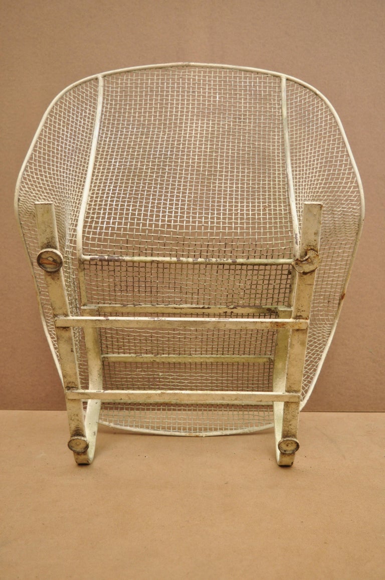Vintage Russell Woodard Sculptura Metal Mesh Wrought Iron Bouncer