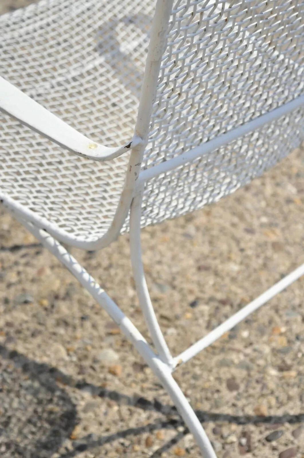 Fauteuil de salle à manger de patio Sculptura en fer moderne du milieu du siècle dernier de Russell Woodard en vente 3
