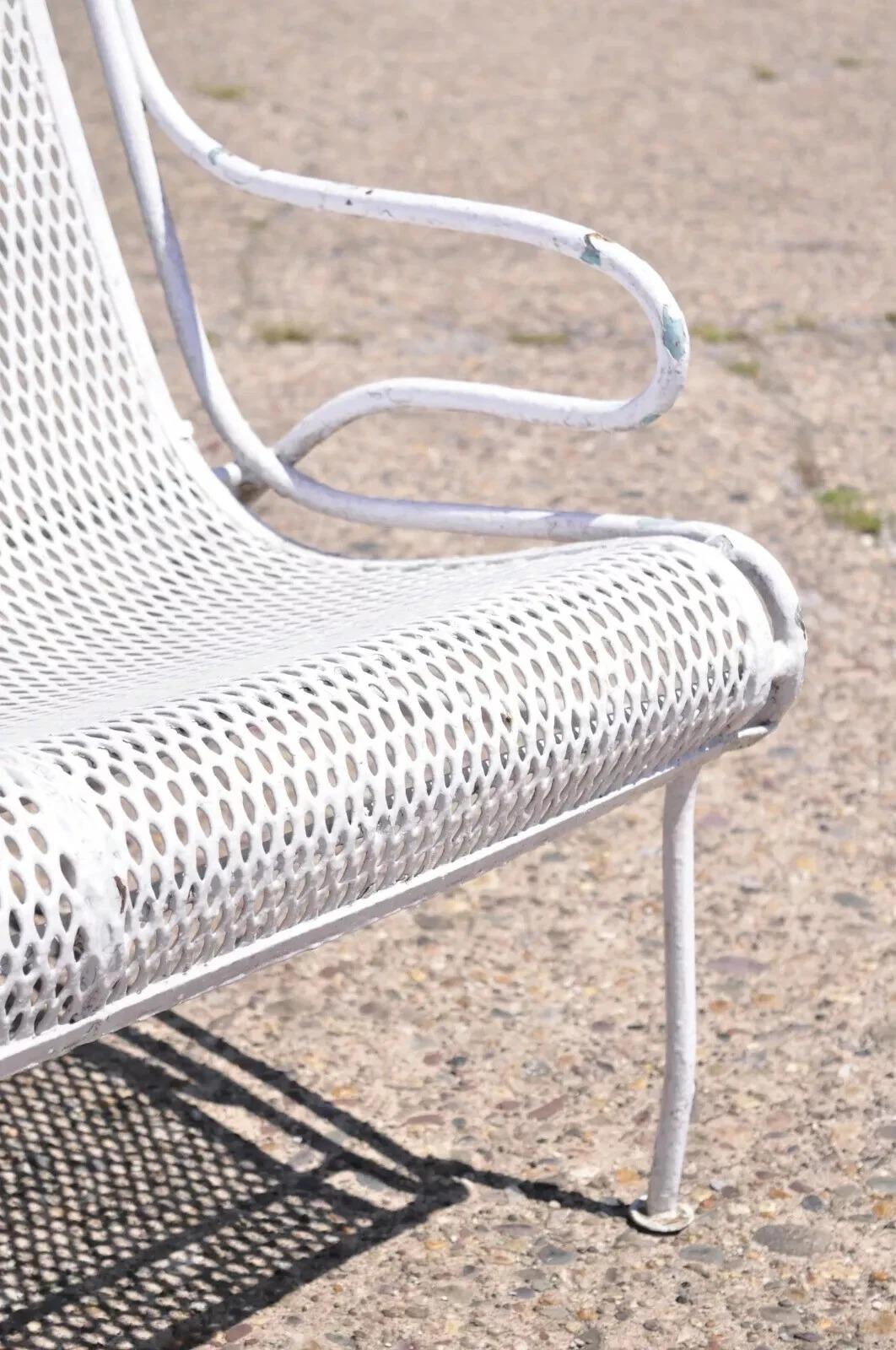 Panca da patio in ferro vintage Russell Woodard Sculptura Mid Century Modern in vendita 4