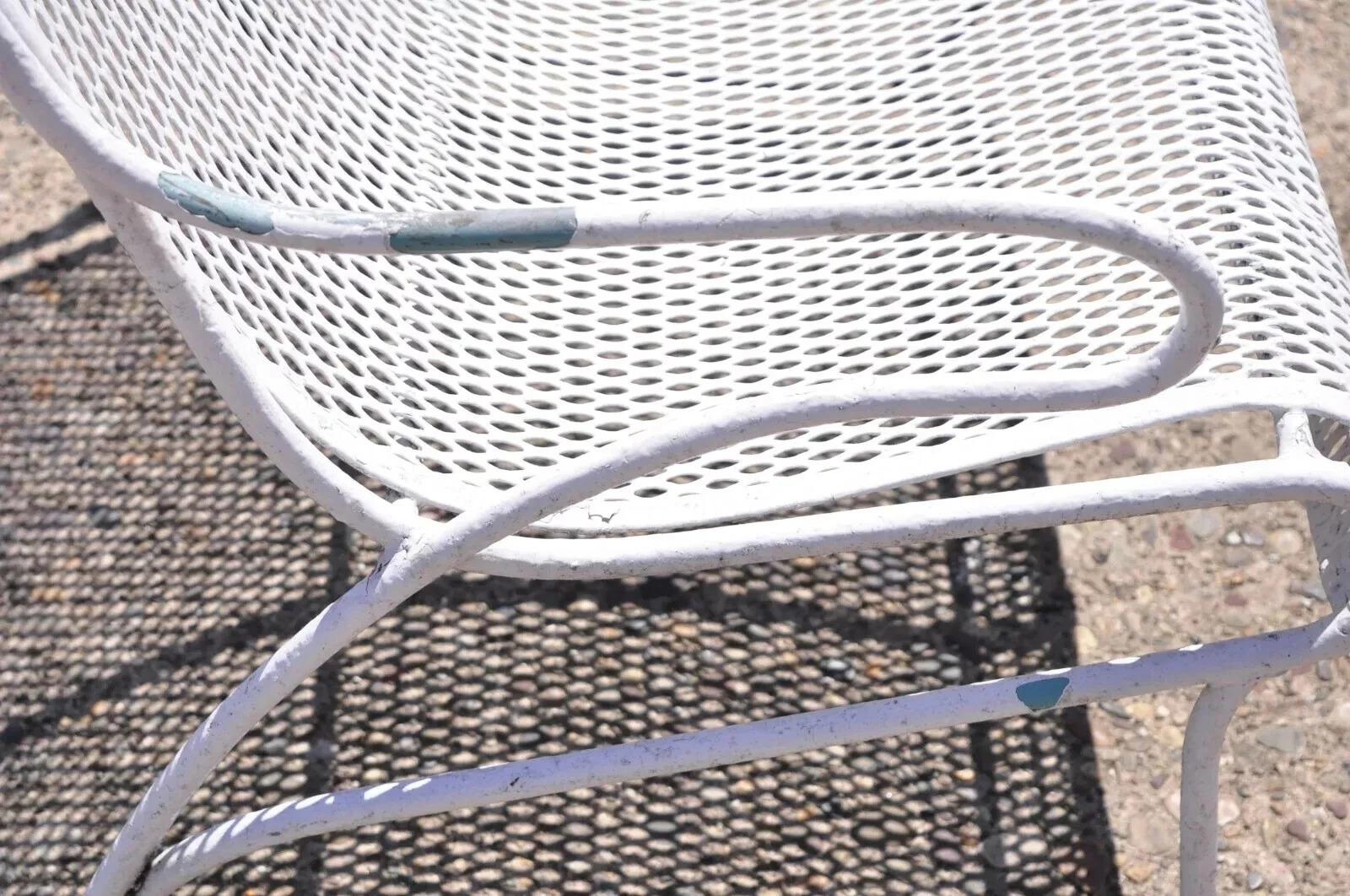 Panca da patio in ferro vintage Russell Woodard Sculptura Mid Century Modern in vendita 2