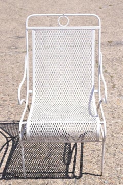 Vintage Russell Woodard Sculptura Mid Century Wrought Iron Patio Arm Chair