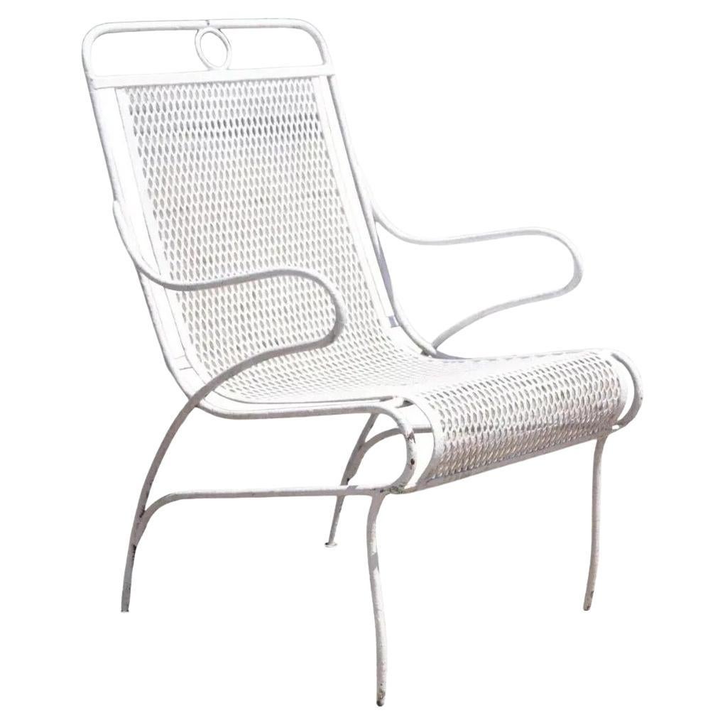 Vintage Russell Woodard Sculptura Mid Century Wrought Iron Patio Arm Chair