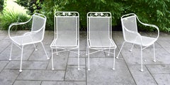 Vintage Russell Woodard Sculptura Mid Century Wrought Iron Patio Chairs