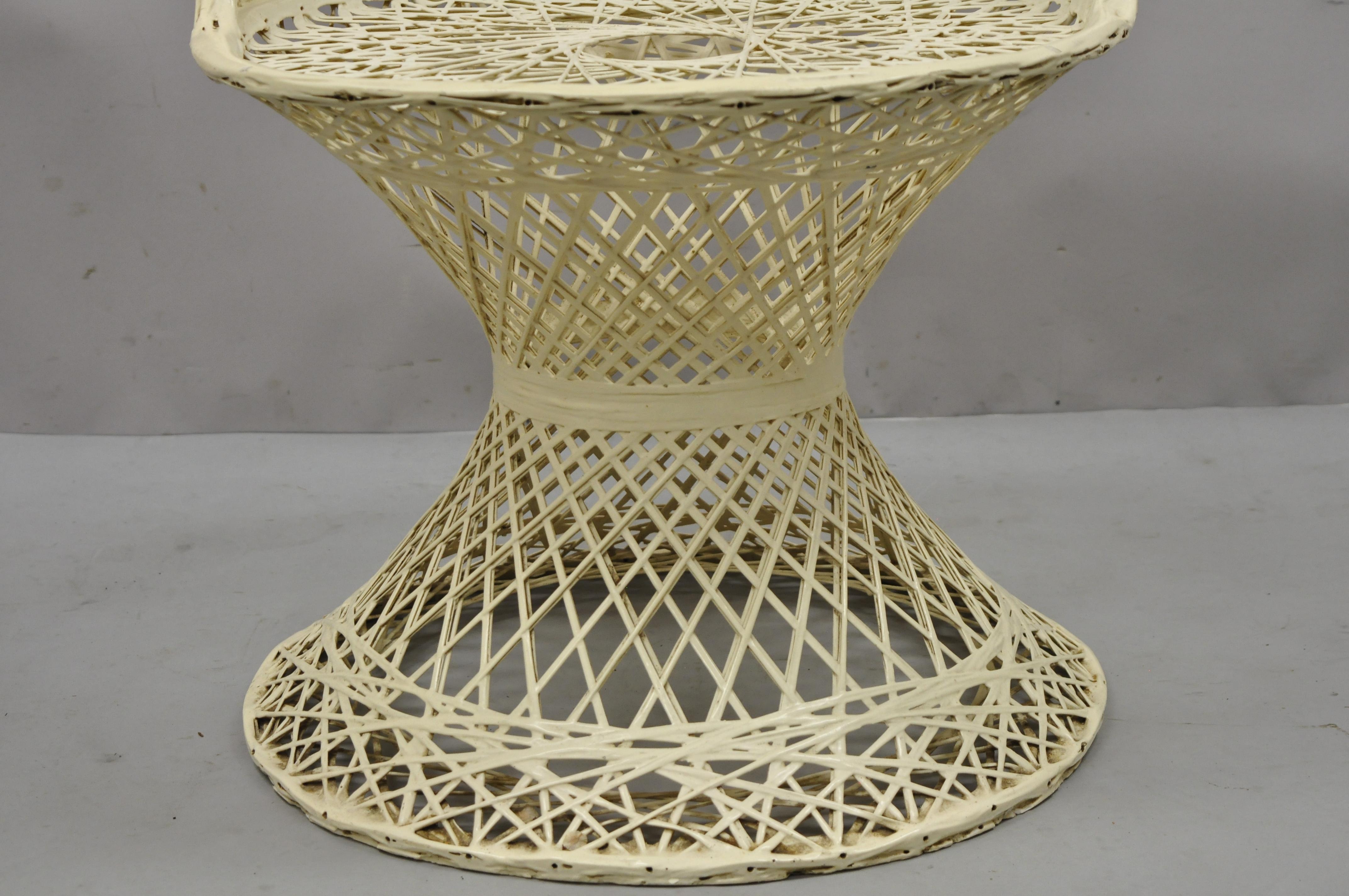 North American Vintage Russell Woodard Woven Spun Fiberglass Mid Century Dining Side Chair