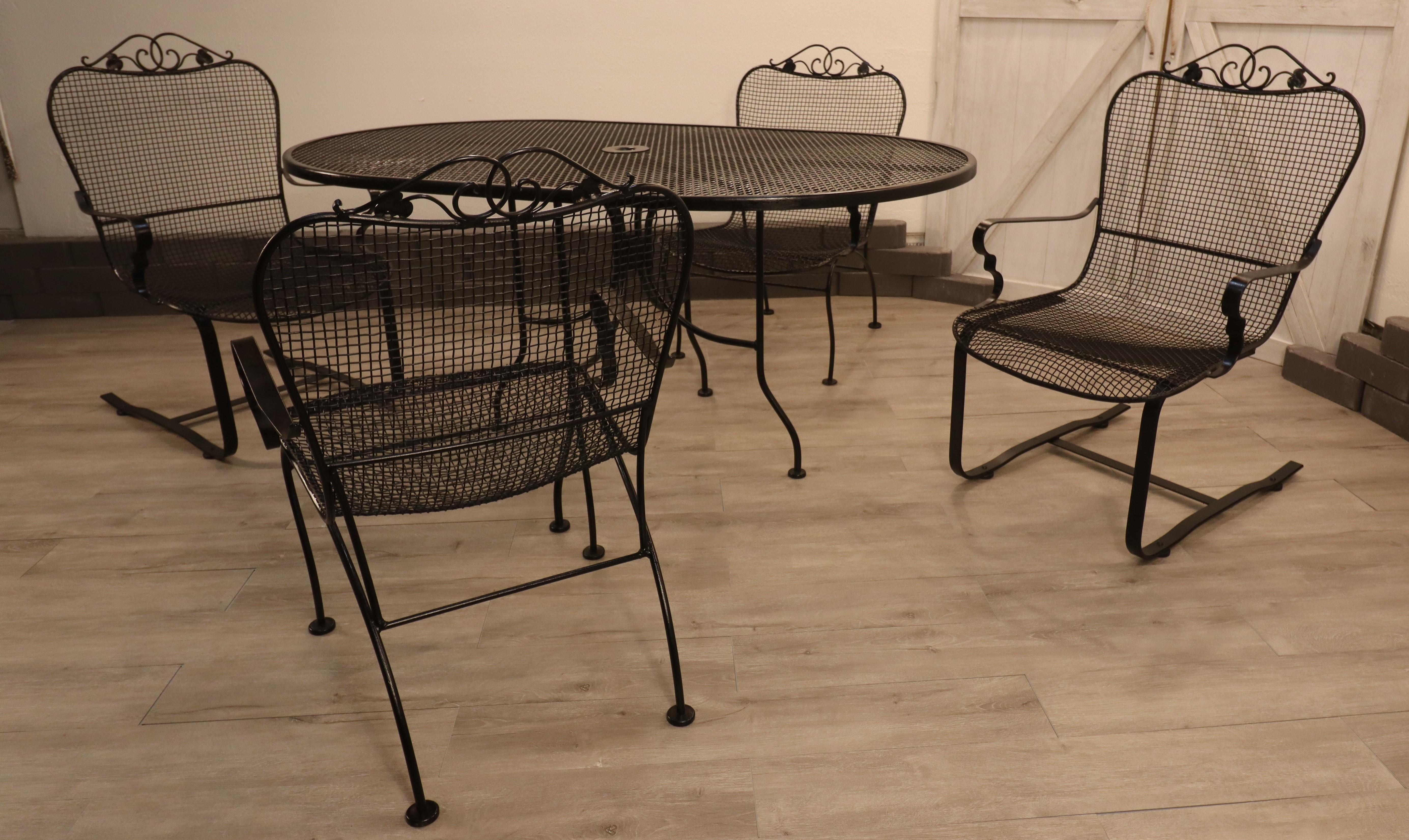 Set da patio Sculptura in ferro battuto Russell Woodard Vintage in vendita 4