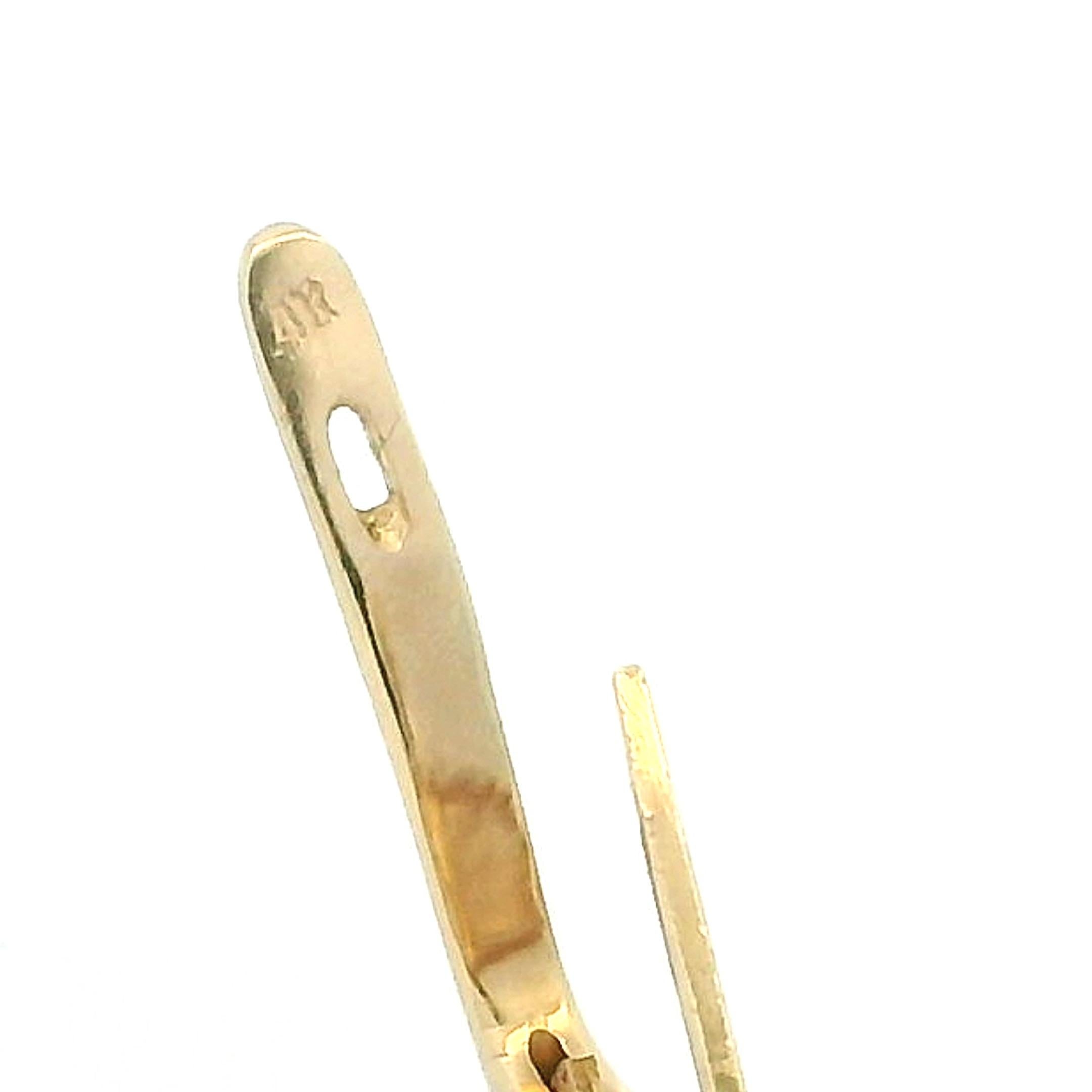 Pendientes rusos vintage de oro de 14 quilates con racimo de diamantes, 4,00 quilates en venta 2