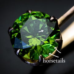 Vintage Russian 2.39 Ct Demantoid Gold Earrings