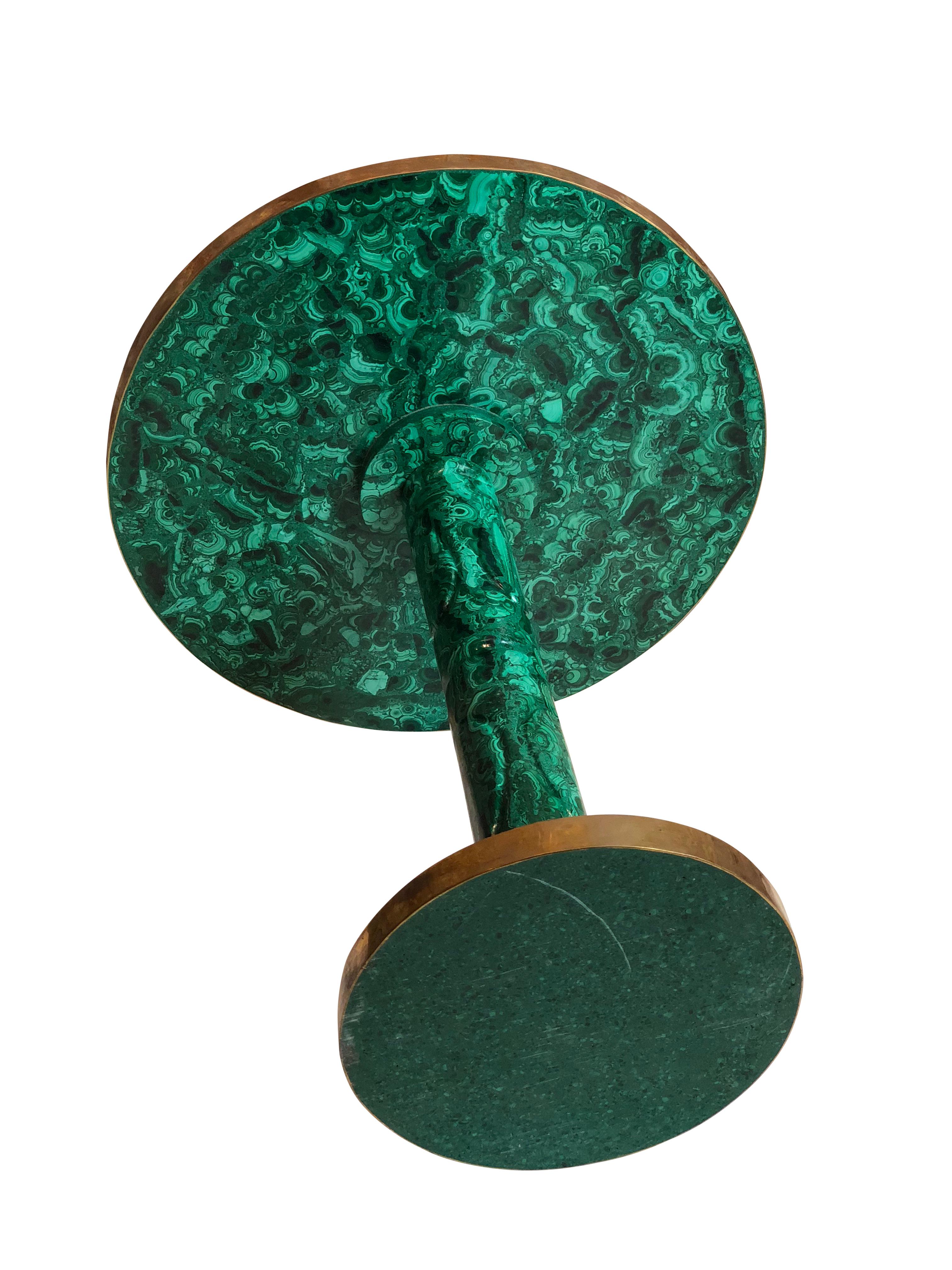 20th Century Vintage Russian Malachite Side or Occasional Table
