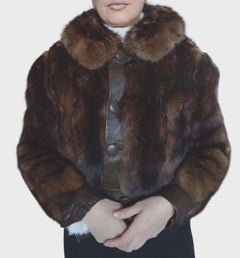 Vintage Russian sable fur jacket 6/S