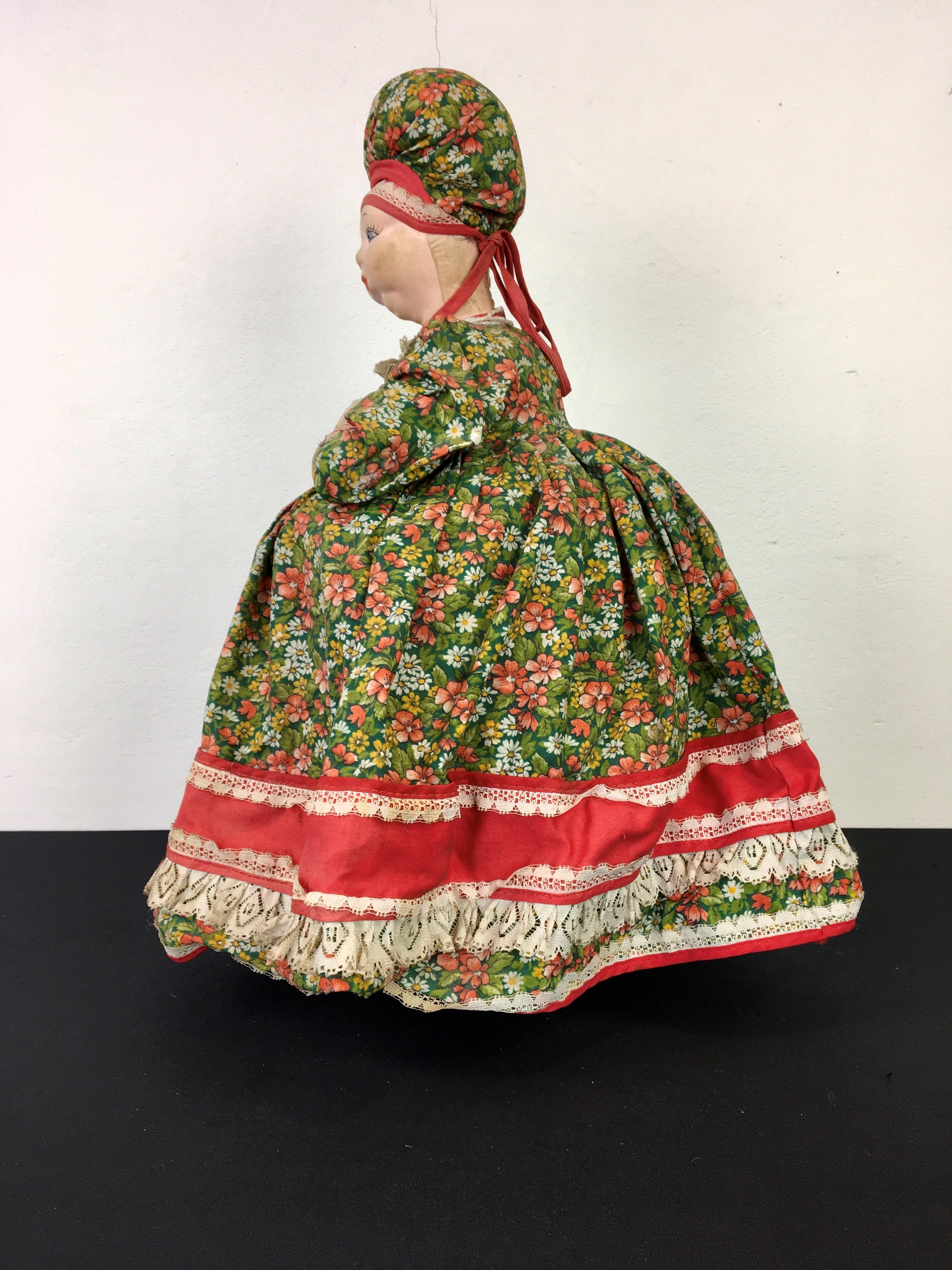 Vintage Russian Samovar Doll Teapot Cosy, Teapot Cover For Sale 4