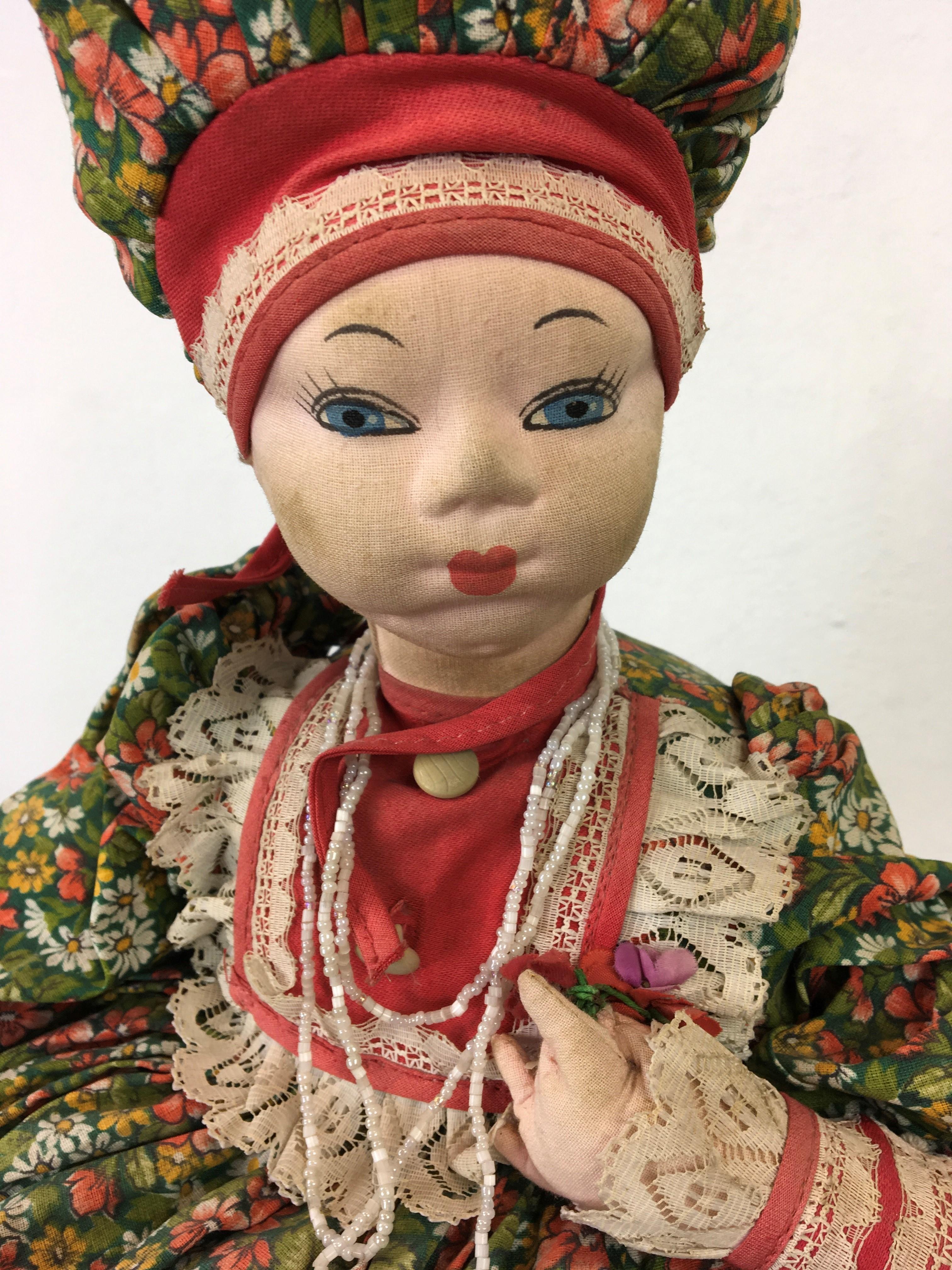 Vintage Russian Samovar Doll Teapot Cosy, Teapot Cover For Sale 10