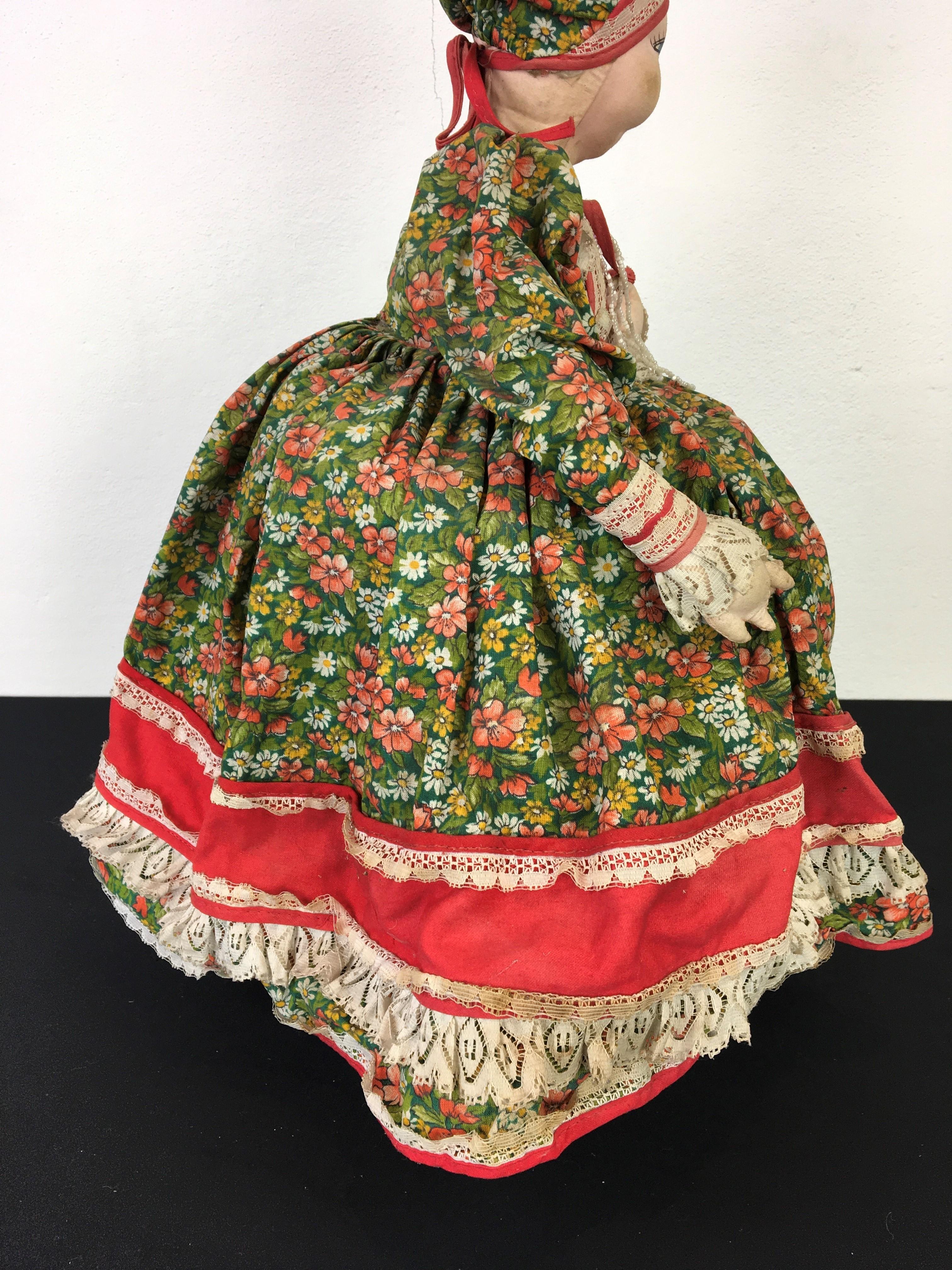 20th Century Vintage Russian Samovar Doll Teapot Cosy, Teapot Cover For Sale
