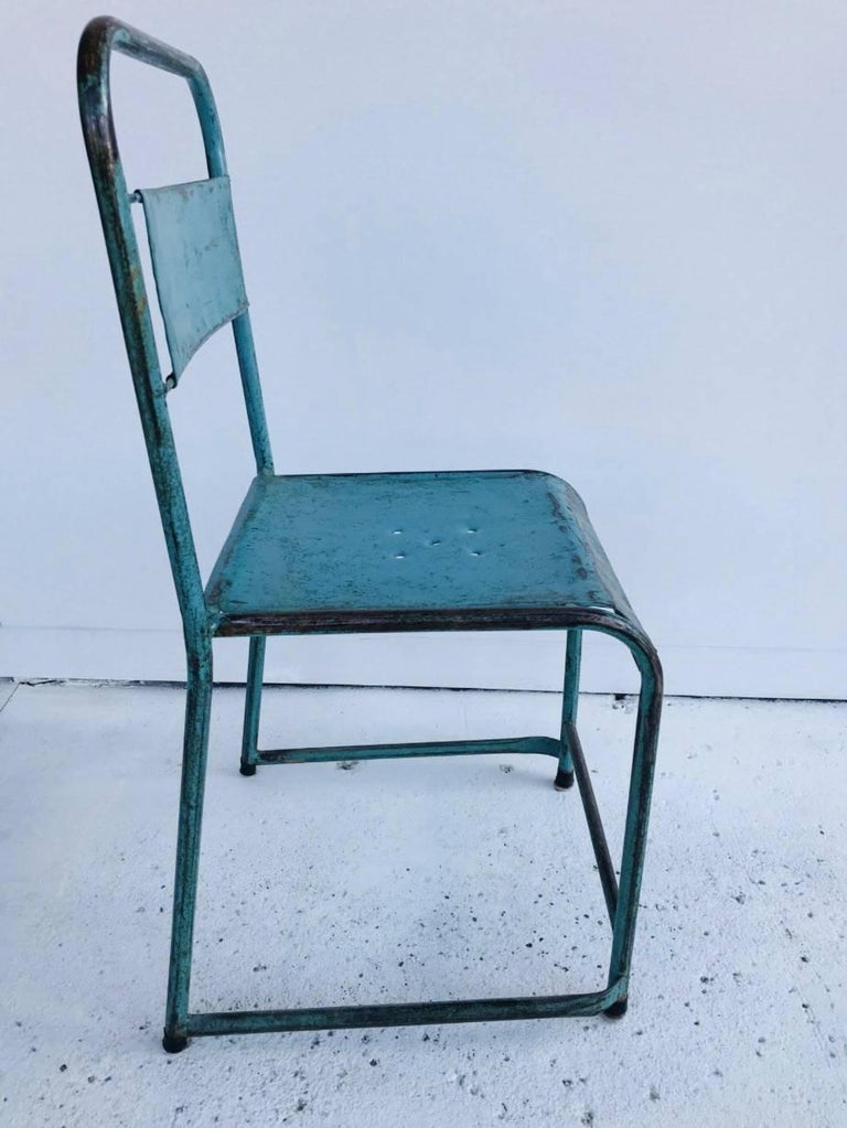 Vintage Russian Stacking Metal Chairs at 1stDibs vintage metal chairs
