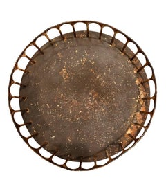 Vintage Rust Metal Side Table