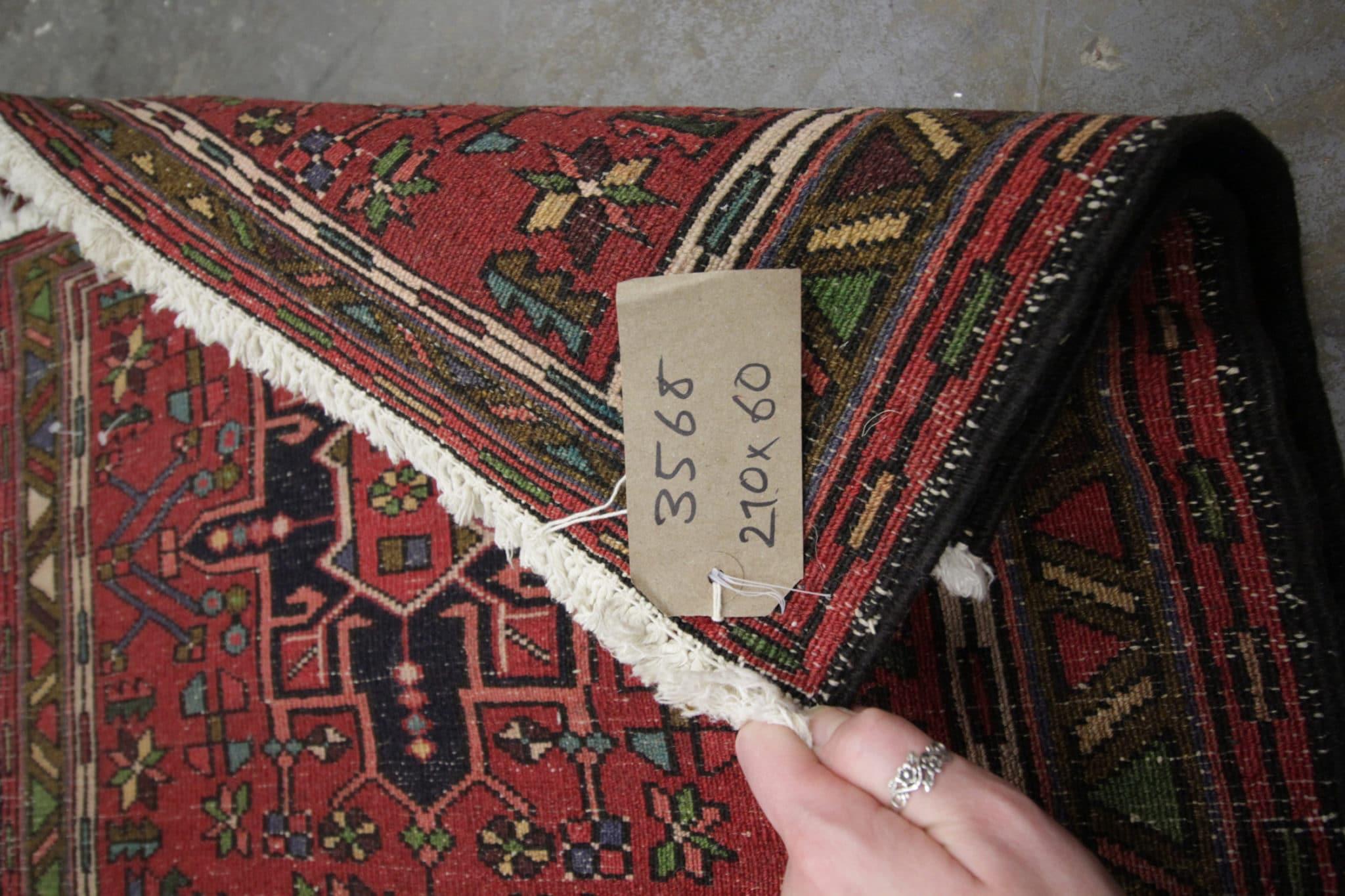 Vintage Rust Red Runner Rug Floral Rustic Wool Traditional Stair Runner In Excellent Condition For Sale In Hampshire, GB