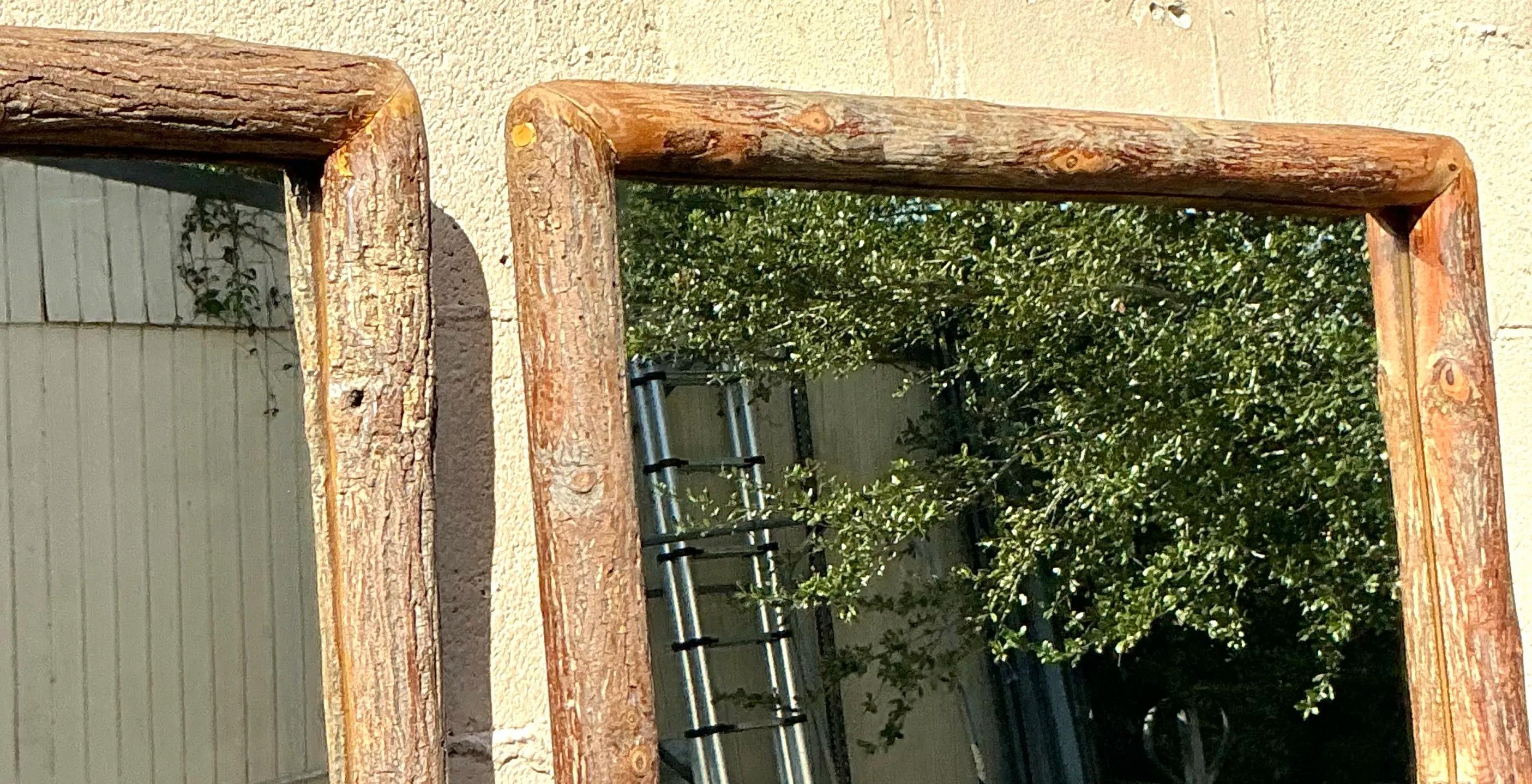XX secolo Specchio rustico Branch vintage - una coppia in vendita