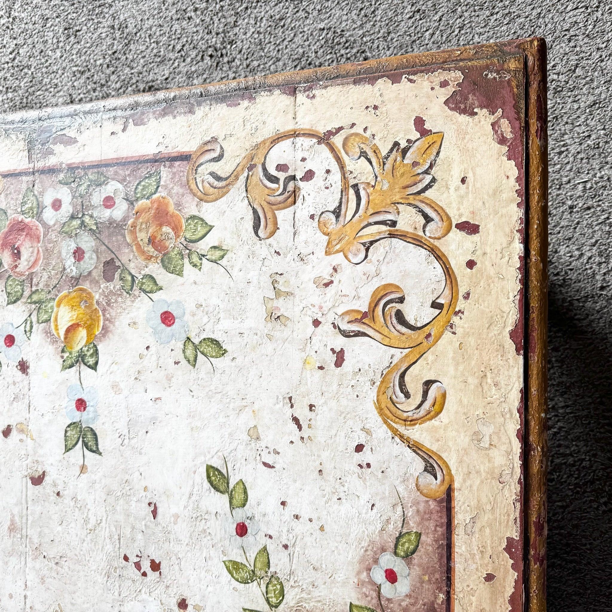 Vintage Rustic Brazilian Painted Coffee Table by Velha Bahia For Sale 5