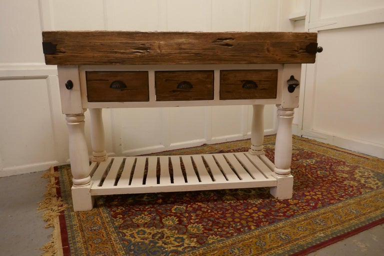 Vintage Rustic Chopping Block, Kitchen Island