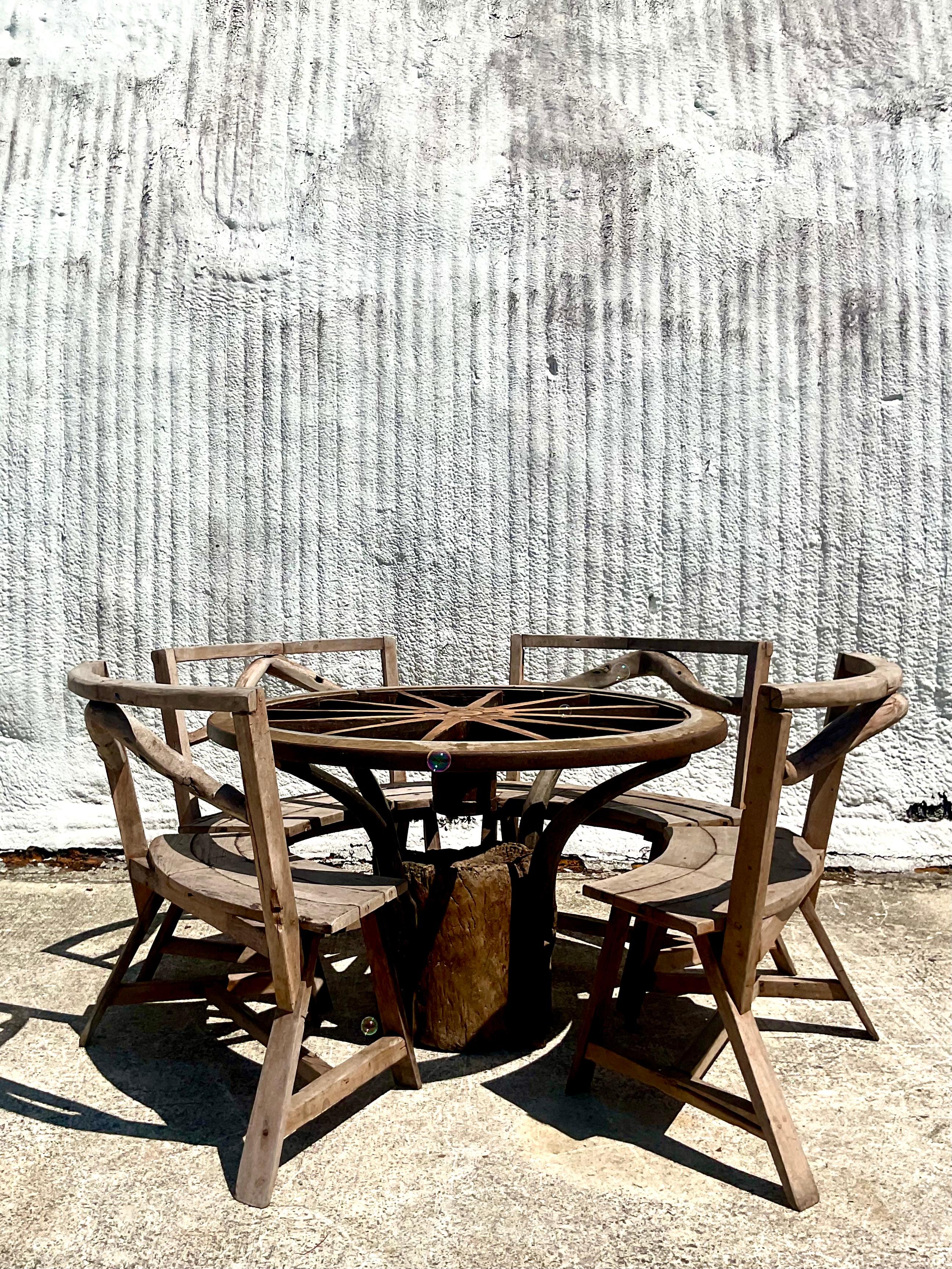 wagon wheel tables for sale