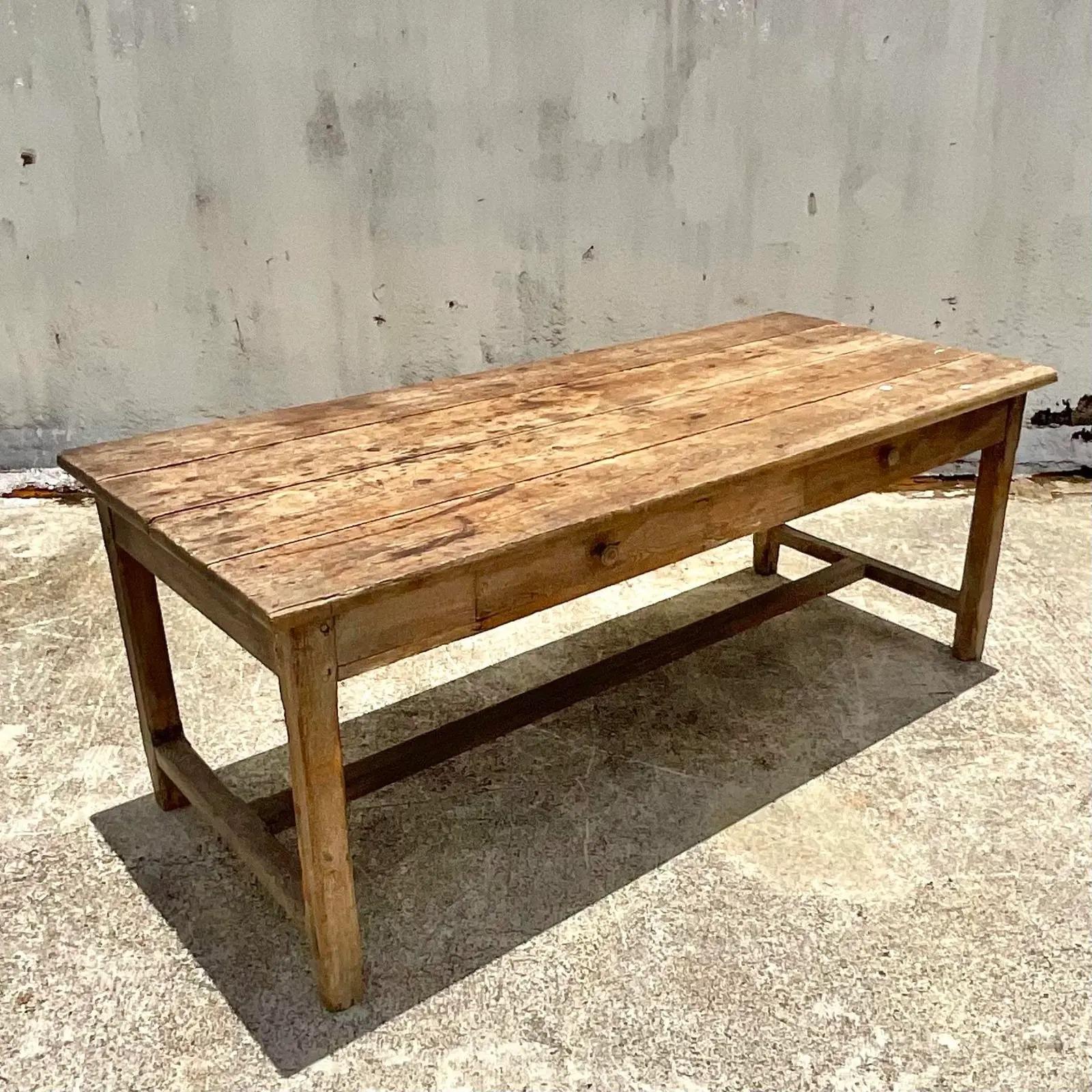 rustic distressed dining table