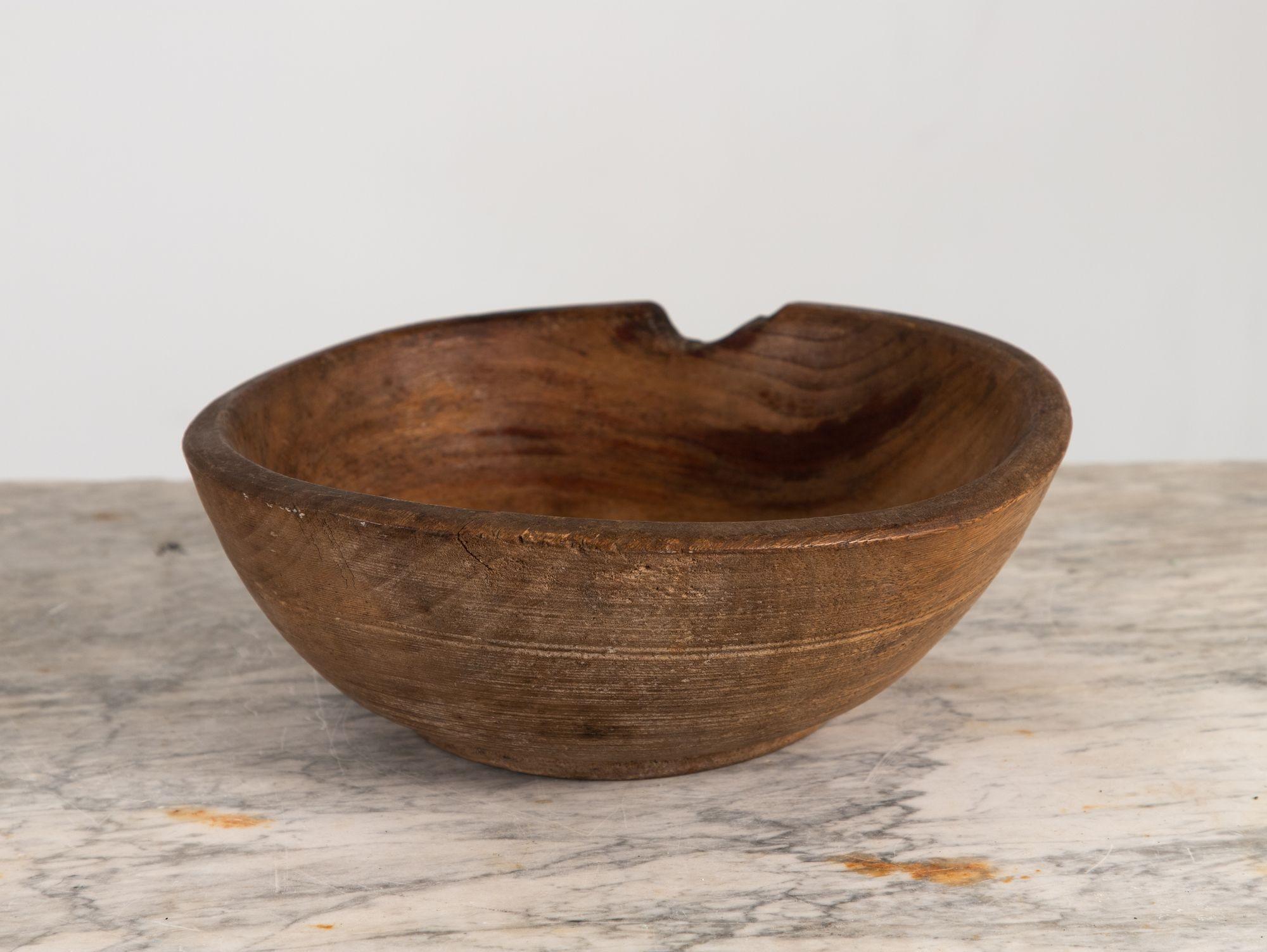 Swedish Vintage Rustic Dugout Wooden Bowl