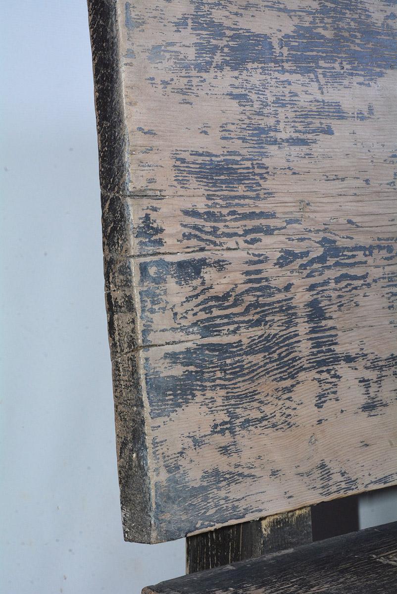 Wood Vintage Rustic Farm Bench with Back