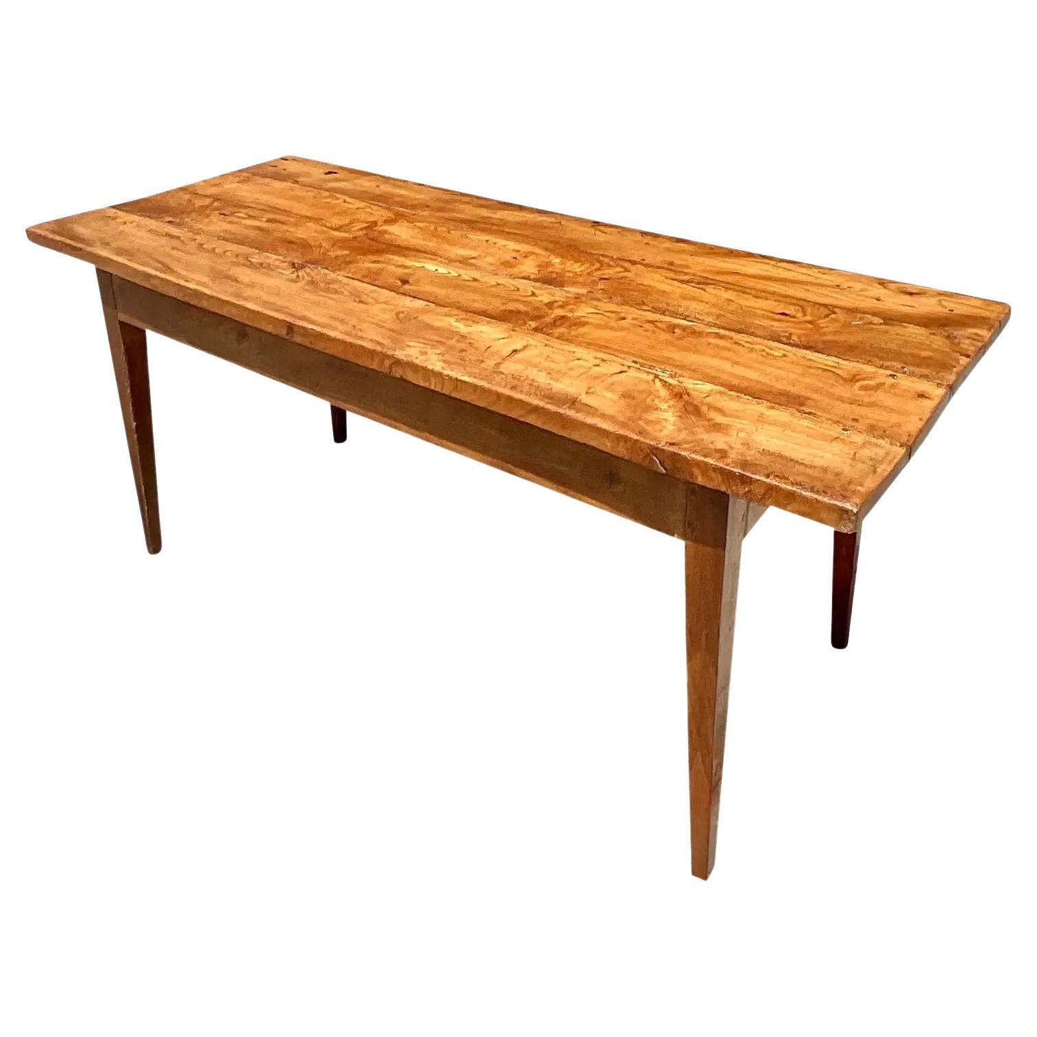 Charming Hacienda Vintage Work Table in Rustic Edge Mexican Mesquite
