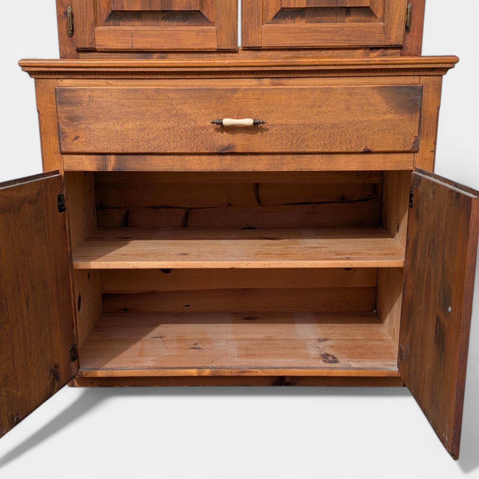 Vintage Rustic Farmhouse Cupboard in Solid Knotty Pine, circa 1950s For Sale 6