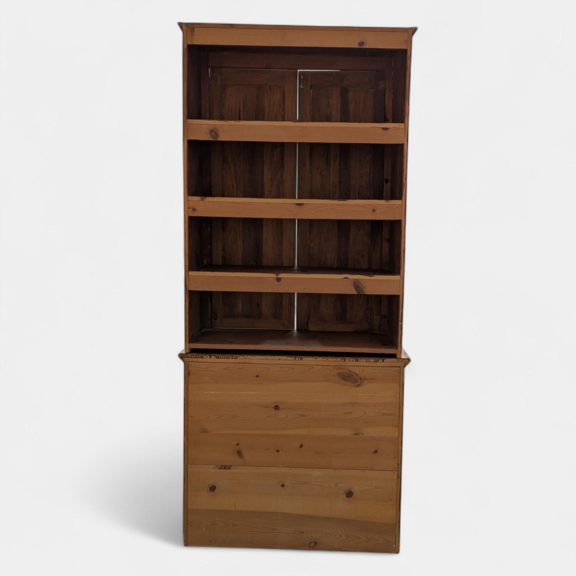 Vintage Rustic Farmhouse Cupboard in Solid Knotty Pine, circa 1950s For Sale 10