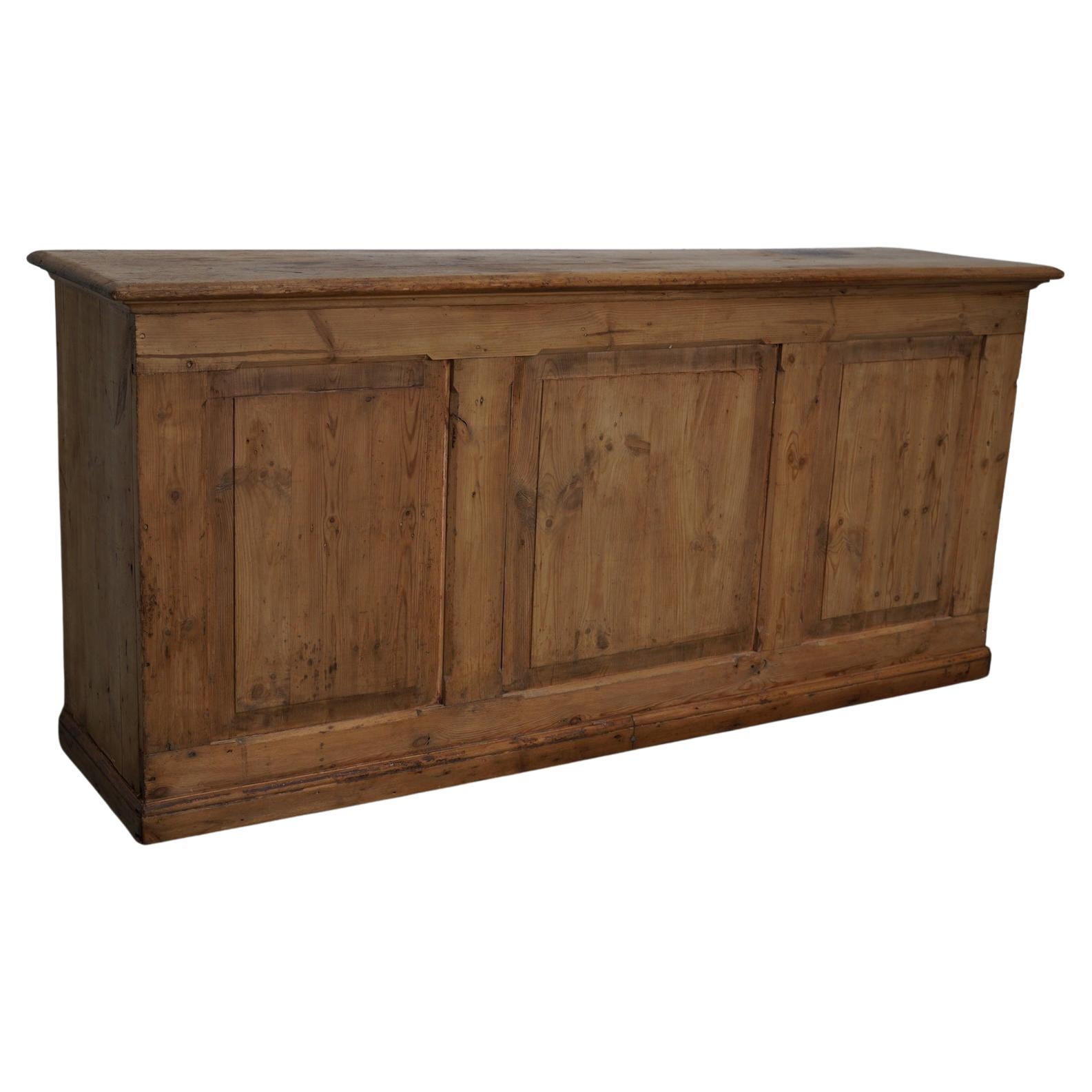 Vintage Rustikale Deutsche Kiefer Apothekerschrank / Shop Counter, 1930er Jahre