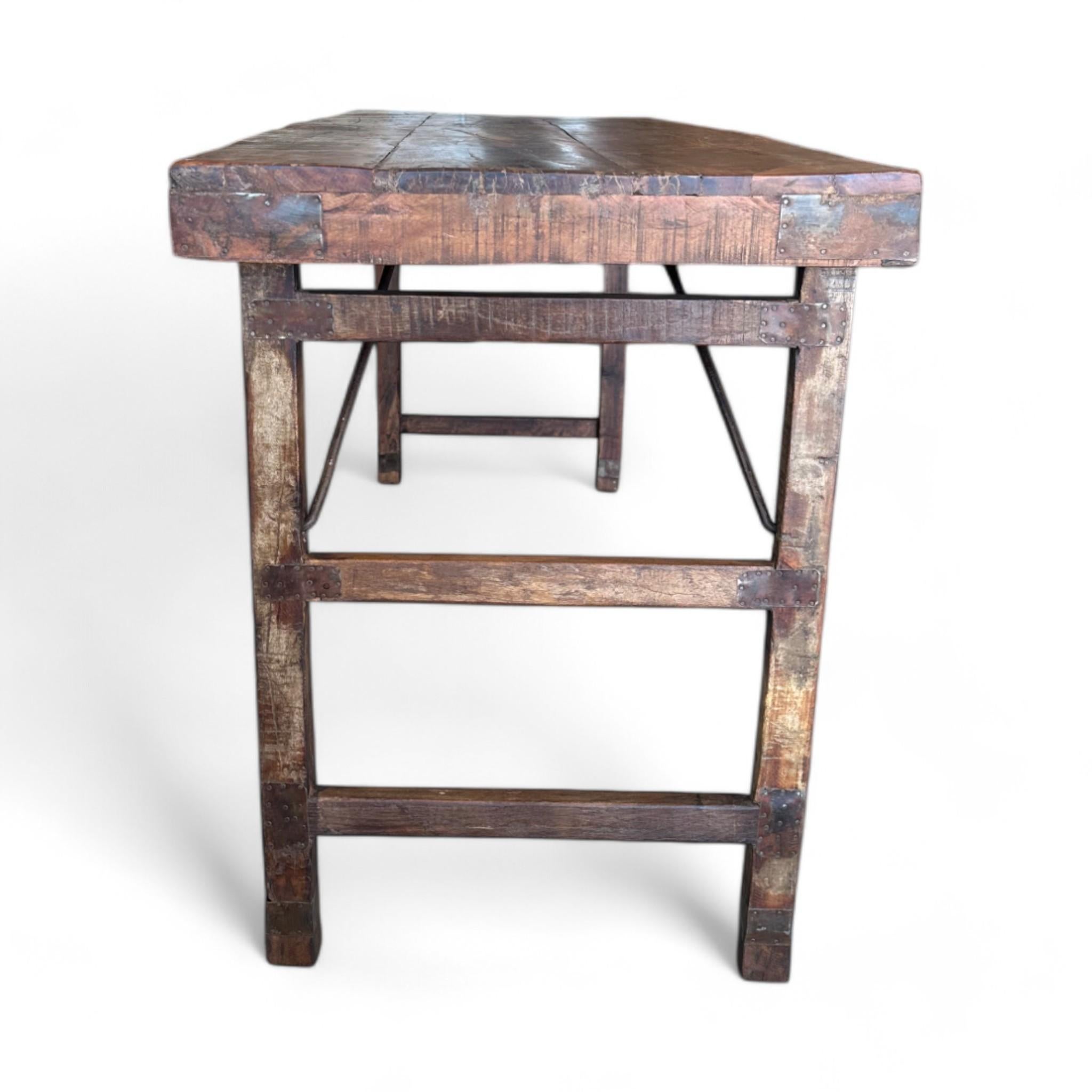 Mesa de trabajo consola plegable industrial rústica vintage Desconocido