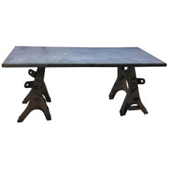 Vintage Rustic Industrial Work Table