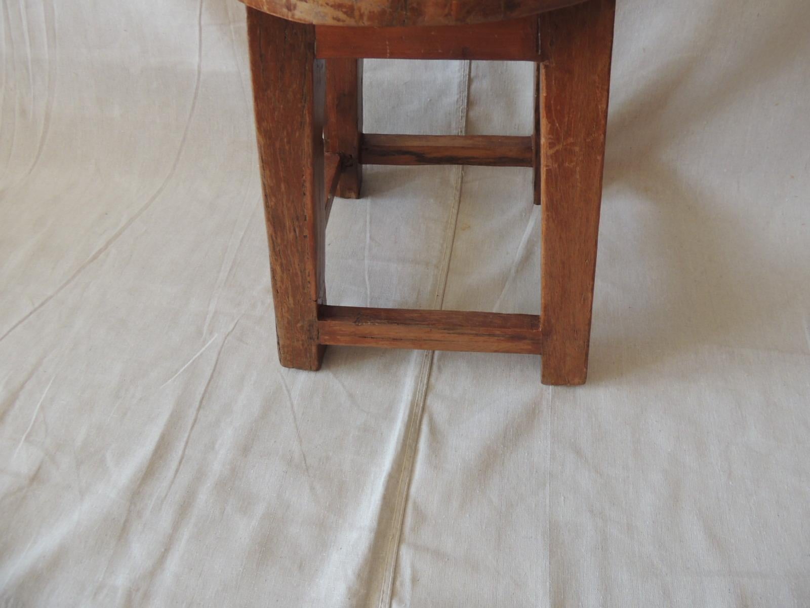 Hand-Crafted Vintage Rustic Klismos Style Back Side Chair