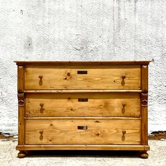 Vintage Rustic Knotty Pine Chest of Drawers