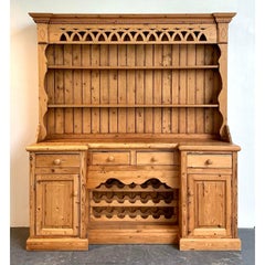 Vintage Rustic Knotty Pine Hutch