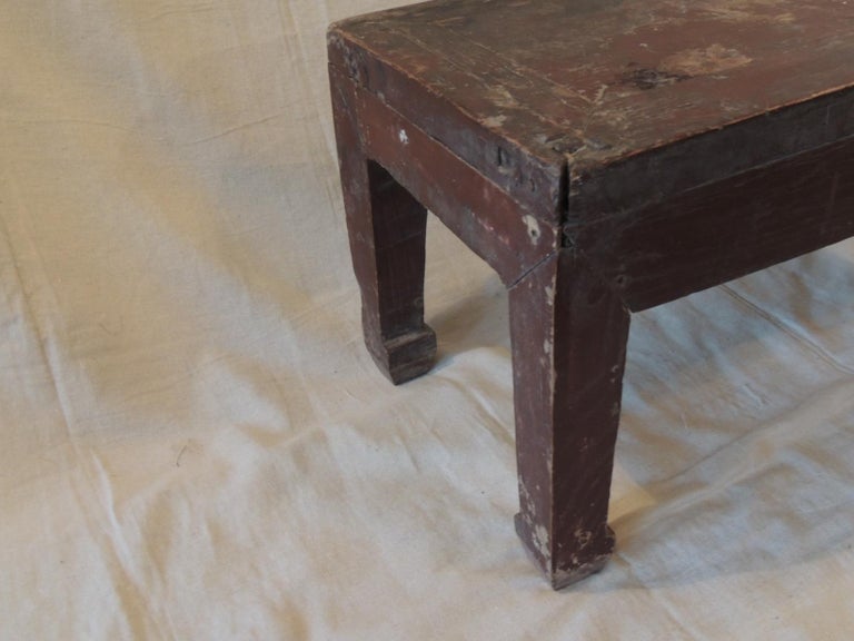 Vintage Rustic Low Chinese Altar Table For Sale at 1stDibs