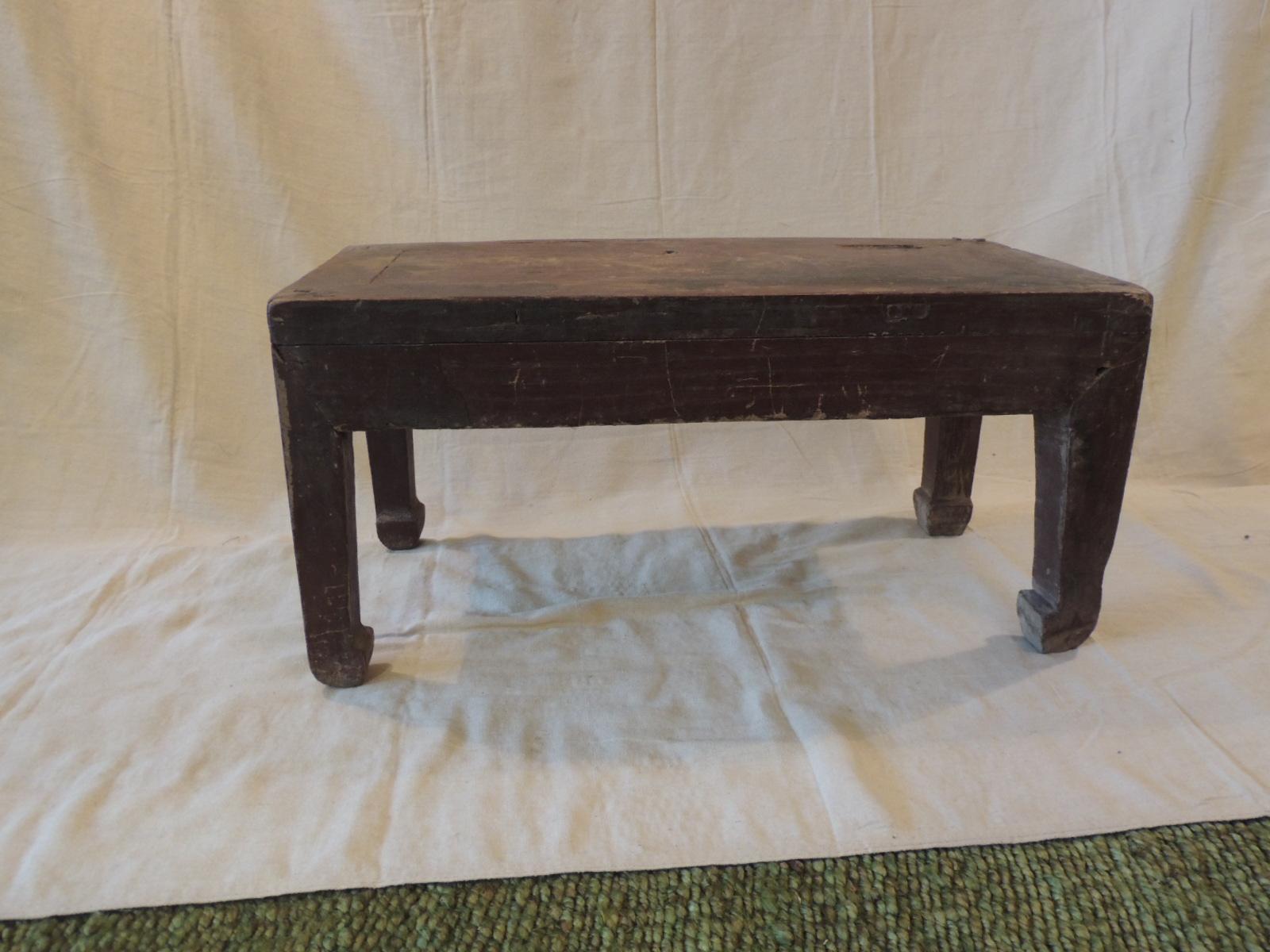 Hand-Crafted Vintage Rustic Low Chinese Altar Table