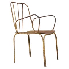 Vintage Rustic Metal Garden Chair