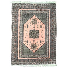 Vintage Rustic Moroccan Rabat Design Rug