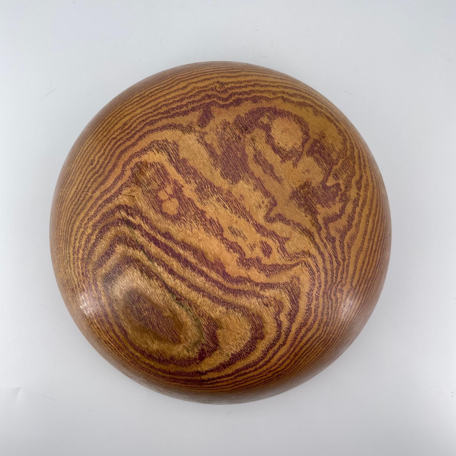 rustic wooden fruit bowl