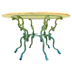 Retro Rustic Patinated Outdoor Dining Table