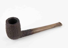Vintage Briar Pipe by Vacante, Sandblasted Wood, Mid-Century Design