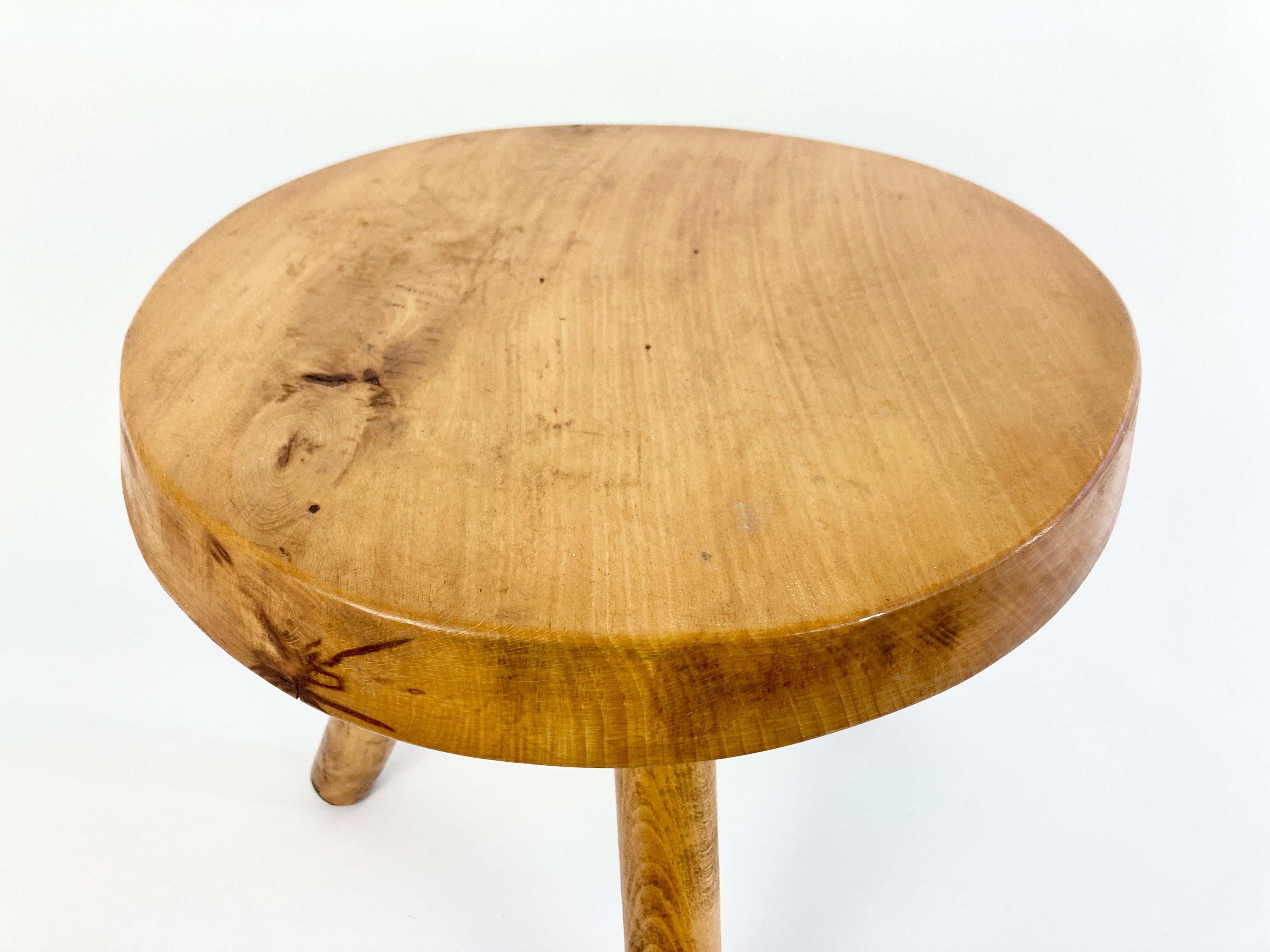 Oak Vintage Rustic primitive stool from Ireland
