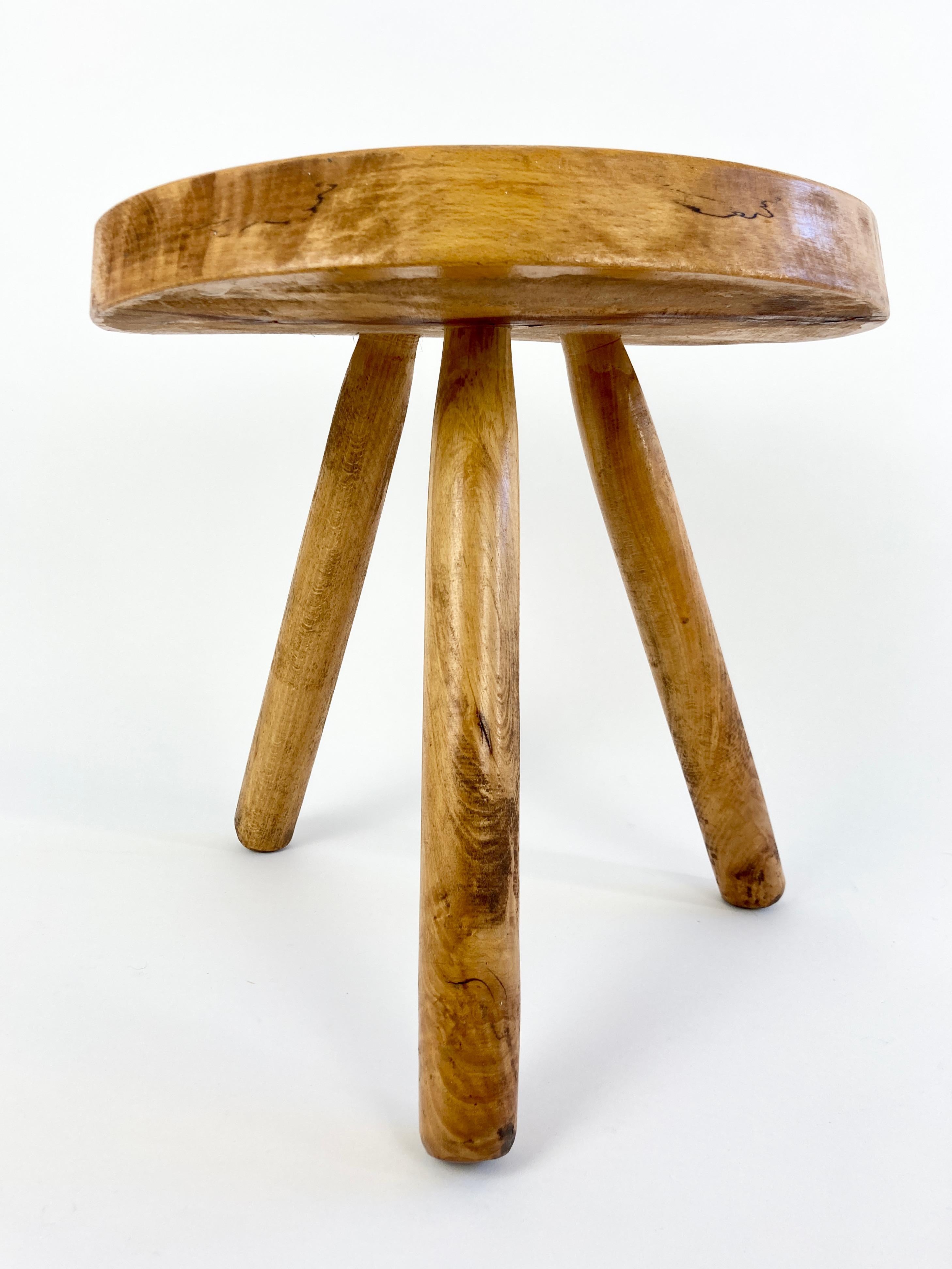 Vintage Rustic primitive stool from Ireland 3
