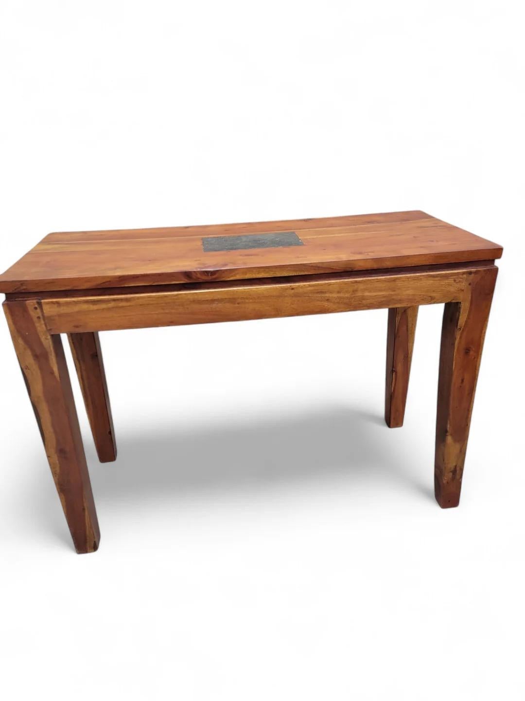 Unknown Vintage Rustic Reclaimed Barnwood Console Table For Sale