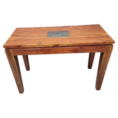 Tavolo consolle rustico vintage in legno di cirmolo recuperato