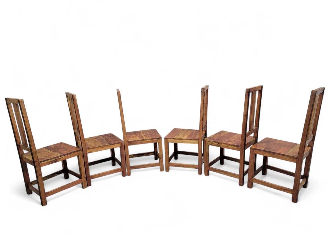 20th Century Vintage Rustic Reclaimed Barnwood Extending Dining Table And Chairs Set For Sale