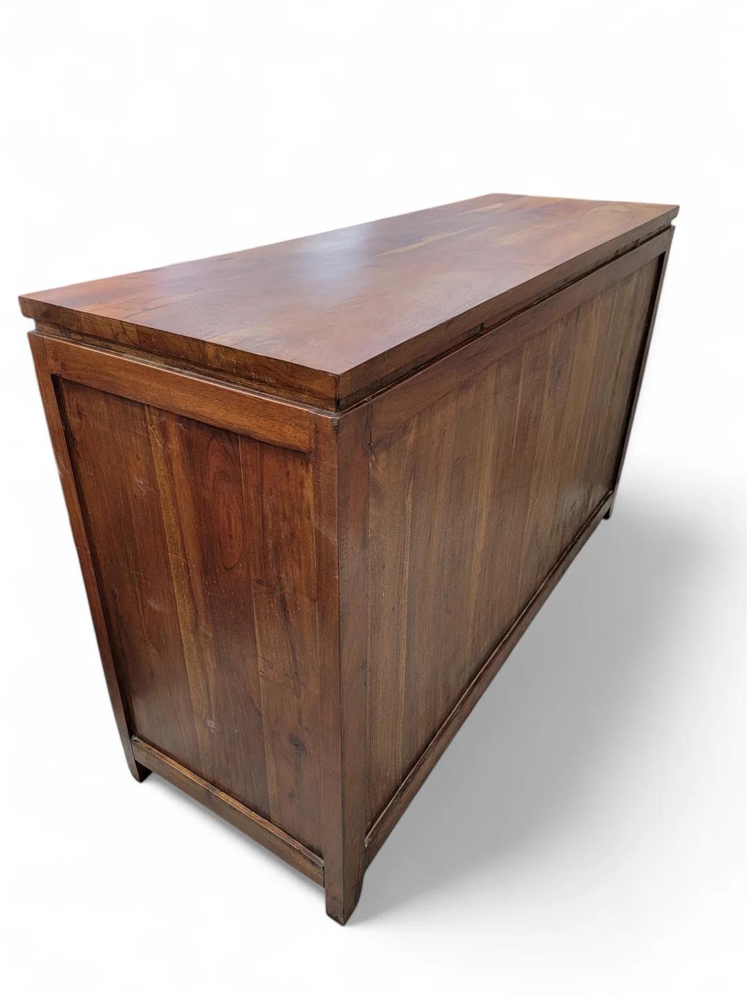 Wood Vintage Rustic Reclaimed Barnwood Sideboard For Sale