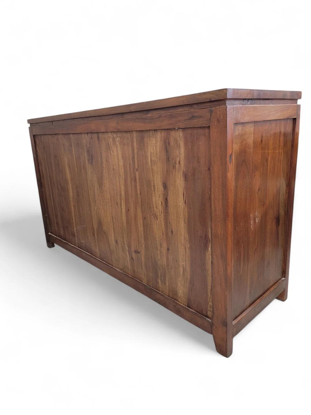 Vintage Rustic Reclaimed Barnwood Sideboard For Sale 2