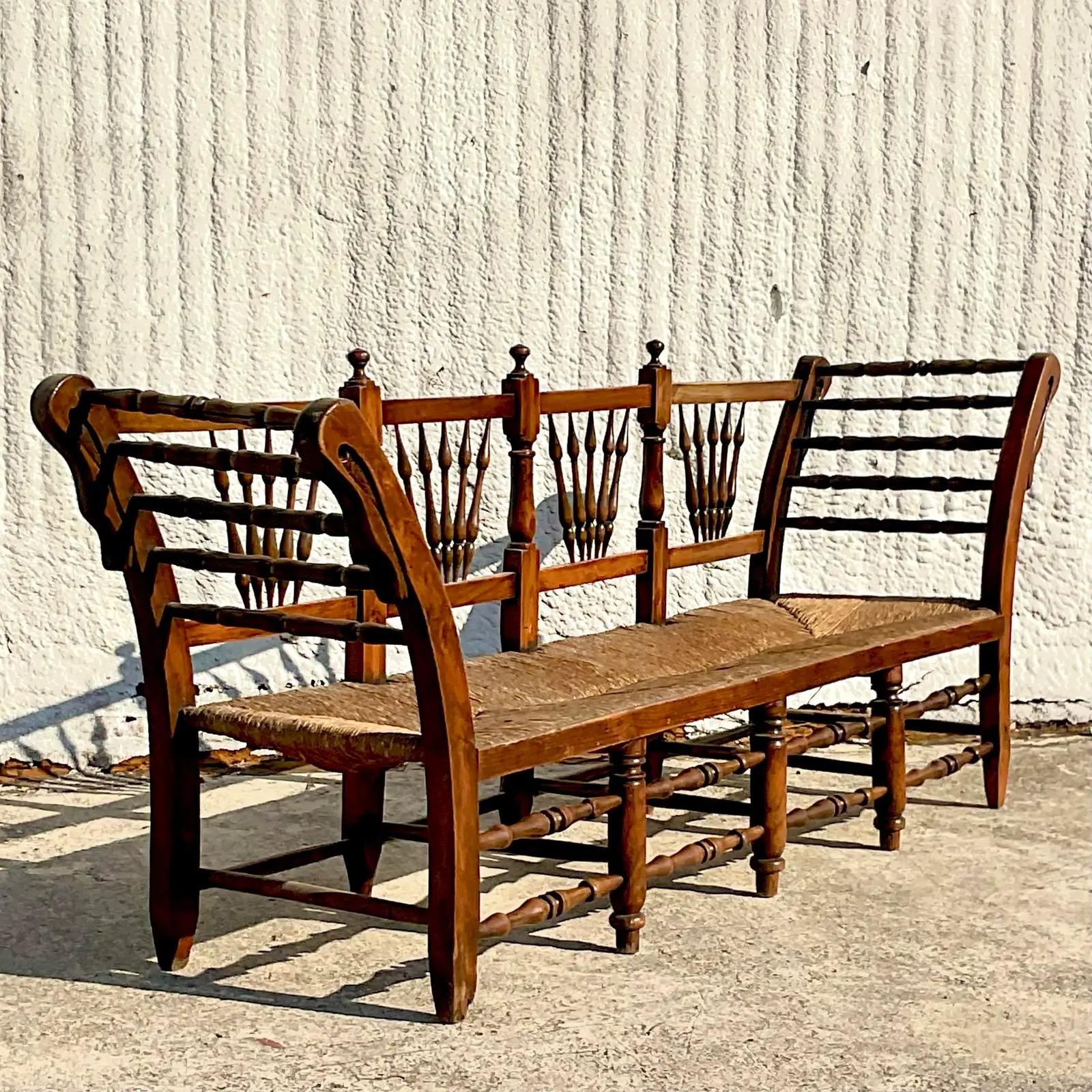 vintage rustic bench